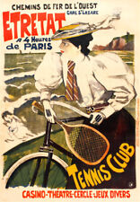 VINTAGE French Railway POSTER Tennis Club Paris Rail Travel Advert Print A3 A4