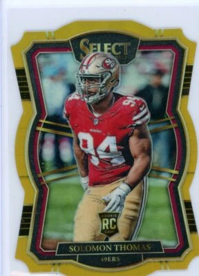 2017 Panini Select Premier Level Gold Prizm Die-Cut Rookie #109 Solomon Thomas - Image 1 of 2