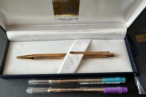 Caran d'Ache Hexagonal Collection “Ecridor” Gold Ballpoint Pen - Picture 1 of 14