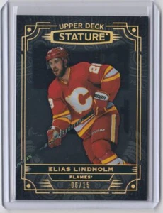 2022-23 Upper Deck Stature Black Elias Lindholm 06/15 Calgary Flames #57 - Picture 1 of 2
