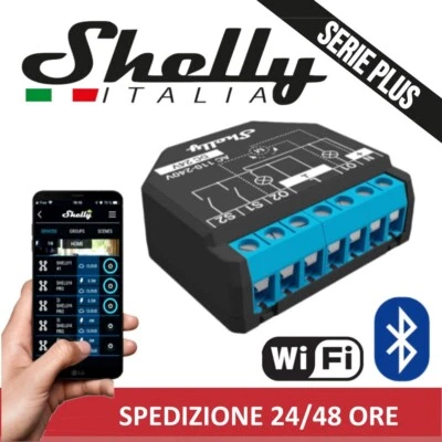 Shelly Plus 2PM WiFi Compatibile Alexa Google Home domotica tapparelle