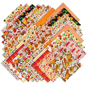 80pc Fall Fabric Bundles 10x10" for Quilting & Craft - Autumn Thanksgiving - Picture 1 of 15