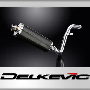 Escape silenciador ovalado de fibra de carbono 14" Delkevic KTM RC390 390 Duke - Imagen 1 de 5