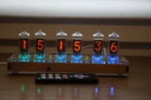 Orologio tubolare Nixie con 6 pz tubi RFT Z570M trasparenti, FINE 5 NON CAPOVOLTO 2 - Foto 1 di 9