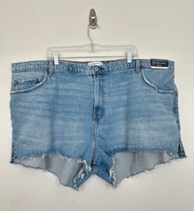 Abercrombie Curve Love The Mom Corte Corto Azul Lavado Claro Para Mujer 24 3X NUEVO - Imagen 1 de 7