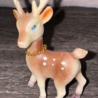 Vintage Plastic Hollow Reindeer Figures Bells Hong Kong 4.5" Deer Glitter