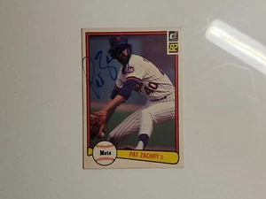 1982 Donruss New York Mets Baseballkarte #254 Pat Zachry Autogramm C.O.A. - Bild 1 von 3