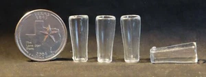 Glasses Glass Set 4 1:12 Dollhouse Miniature Beer Ale Pint #G7529 Bar Beverage - Picture 1 of 3