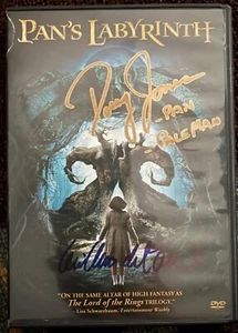 Pan's Labyrinth GUILLERMO DEL TORO AND DOUG JONES SIGNED DVD - small rip on left - Picture 1 of 1