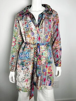 Johnny Was Dreamer Printed Reversible Raincoat Hooded One XXS Multicolor - image 1 of 4
