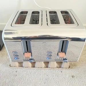 Swan ST14620GRYN Nordic 4-Slice Toaster, Defrost/Reheat/Cancel Function, 1500W - Picture 1 of 19