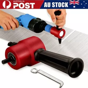 Double Head Sheet Metal Nibbler Cutter Cutting Tools Kit Power Drill Attachment - Picture 1 of 17