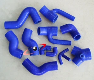 Silicone Boost Piping Hose For Audi S4 RS4 A6 B5 C5 2.7L Bi-Turbo 1997-2001 BLUE - Picture 1 of 4