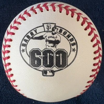 2002 Barry Bonds 600th Home Run Rawlings Official Logo Baseball Commemorative - Image 1 of 4