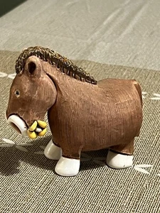 Artesania Rinconada Asino Mulo Cavallo con Fiore Statuina Vintage Ritirato - Foto 1 di 5
