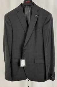 John Varvatos Herren Shadow Plaid Slim Fit Anzugjacke, Grau, 44R - Bild 1 von 10