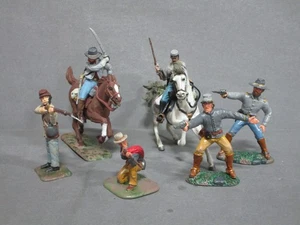 Lot of 6 Civil War Painted Plastic Rebel South Toy Soldiers 1:32 54mm(36) - Picture 1 of 1