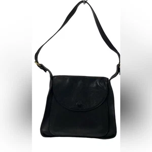 Klassische Leder Umhängetasche Ghurka schwarz - Bild 1 von 15