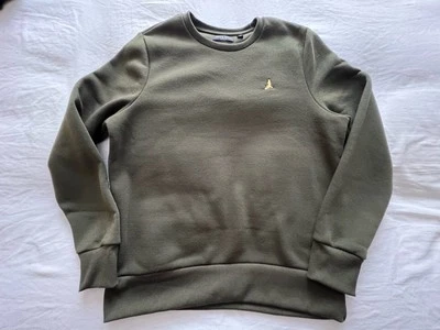 Men’s Brave Soul khaki Green Over Head Sweatshirt Jumper Size M Casual, Gym  - Image 1 of 4
