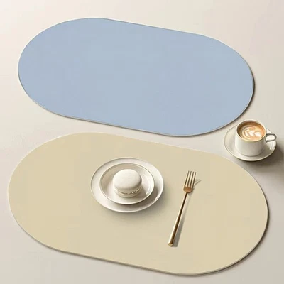 Trendy and Practical Waterproof Table Mat 30x45cm PVC Leather Placemat - Image 1 of 3