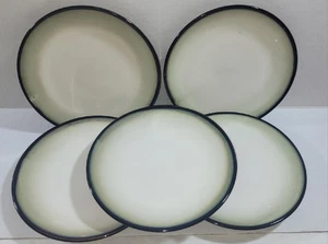 SET OF 5 SANGO 8" SALAD PLATES NOVA BLACK 4932 - Picture 1 of 1