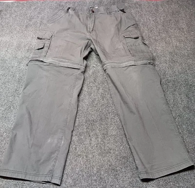 BC Clothing Convertible Hiking Pants Shorts Men XL x 30 Gray  Cargo Elastic - Image 1 of 4