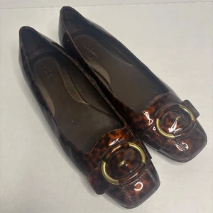 Cole Haan Patent Leather Flats Buckle Detail Comfort Dress Shoes Size 11 - Picture 1 of 10