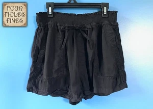 Love Tree Black Shorts Women's L Paper Bag, Pockets, Draw String, Elastic Waist - Picture 1 of 8