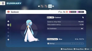 Shiny 6IV Bescheidenes Gardevoir Pokémon ZA + Meisterball - Bild 1 von 4