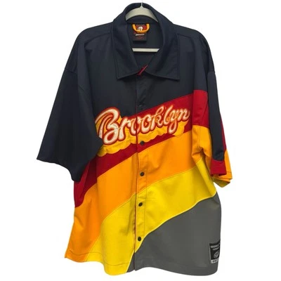 VTG Y2K Brooklyn Express Jersey Shirt XXL Mens Colorblock Short Sleeve Blokecore - Image 1 of 4