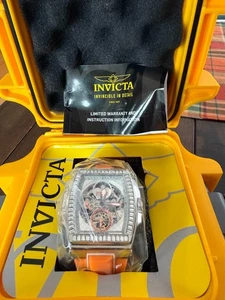 Invicta - DIABLO - Dual Time Automatic - Reserve Herrenuhr Silber Juwelen Zifferblatt - Bild 1 von 4