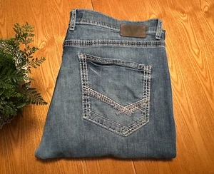 HERREN BKE DENIM SETH GERADE RELAXED BLAU DENIM JEANS GRÖSSE 40 L (40 X 32) GEBRAUCHT, IN EINWANDFREIEM ZUSTAND - Bild 1 von 12