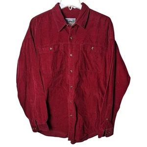 Eastern Mountain Sports Men's XL Red Corduroy Holiday Winter Button Front Shirt - Picture 1 of 4