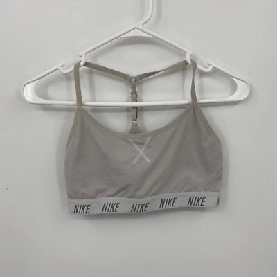 Sujetador deportivo Dri-Fit ligero para mujer Nike deportivo gris liso talla M Foto 1 de 4