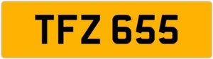TFZ 655 T 3x3 DATELESS PRIVATE NUMBER PLATE TOM TONY TEL TOD TODD TAM TAJ TRACE - Picture 1 of 1