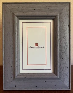 Home Interiors Grey Distressed Faux Wood Photo Frame For 4x6 Photos New In Box - Picture 1 of 3