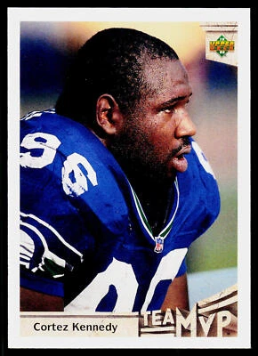 Cortez Kennedy, 1992 Upper Deck Football Card, #376, Seattle Seahawks, - Image 1 of 2