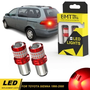 Red LED 1157 2057 For TOYOTA Sienna 1998-2000 Tail Brake Parking Light Bulbs 2X - Picture 1 of 12