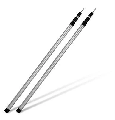 NORMANI Zeltstangen Paar Aufstell-Stange Teleskopstangen Set 2 Stück - 6061 Aluminium
