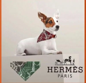 Hermes Hunde Bandana/Bordeaux/Blau Marine/Nagelneu - Bild 1 von 6