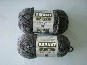 2 Skeins Yarn Bernat Alpaca Natural Blends 70% Acrylic 30% Alpaca Tundra NEW - Picture 1 of 4