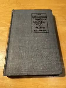 1909 Lake English Classics— Robert Browning, Selected Poems and Plays - Imagen 1 de 19