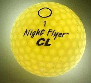 Night Flyer CL LED Lighted White Used Golf Ball (F-11-11) - Picture 1 of 5