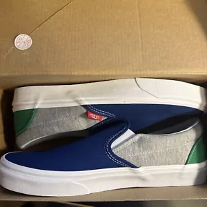 Vans Coastal Gris/Azul/Verde Clásico Sin Cordones Talla 9.0 EE. UU. Hombres/10.5 EE. UU. Mujeres - Imagen 1 de 3