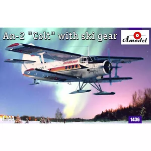 AMODEL 1436 AN-2 «Colt» with ski gear Scale Biplane 1/144 - Plastikmodellbausatz - Bild 1 von 12