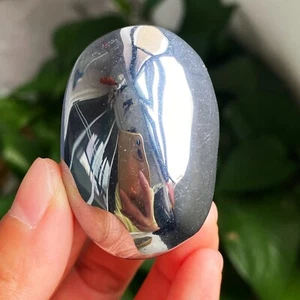 Raw NATURAL Terahertz Sphere Palm QUARTZ CRYSTAL Healing C485 - Picture 1 of 7