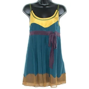 NWT Tocca Womens Top Silk Pea In The Pod Colorblock Maternity Tank Size Large FB - Picture 1 of 3