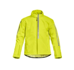 BMW Motorrad Neon Yellow Rainlock Unisex Waterproof Motorcycle Jacket - Picture 1 of 6