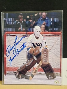 Yvon Barrette Denis Lemieux Autographed 8x10 Slap Shot - Picture 1 of 1