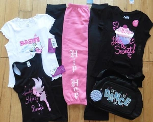 VTG 90's Y2K Kavio Bloch Capezio Girls Kids 8/10 Dance Pants Tops Tank Bag Lot - Picture 1 of 9